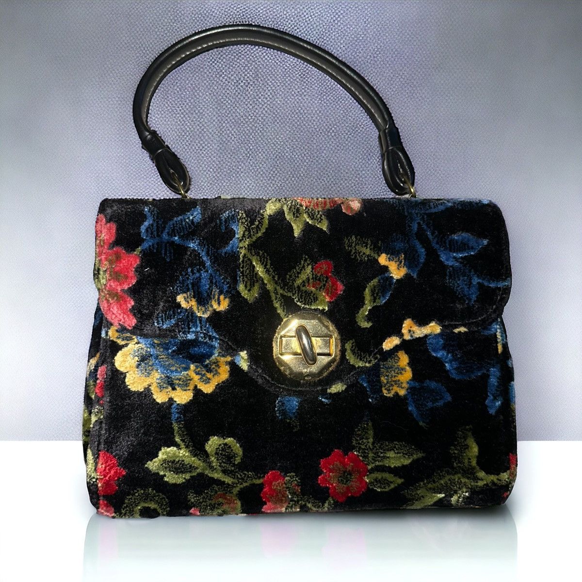 Vintage floral carpet handbag
