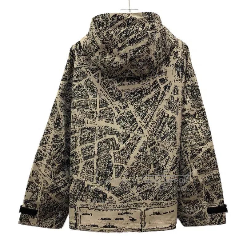 Dior Dior 23 brown city map printed hooded zipper long-sleeved Size XS / US 0-2 / IT 36-38 - 2 Thumbnail