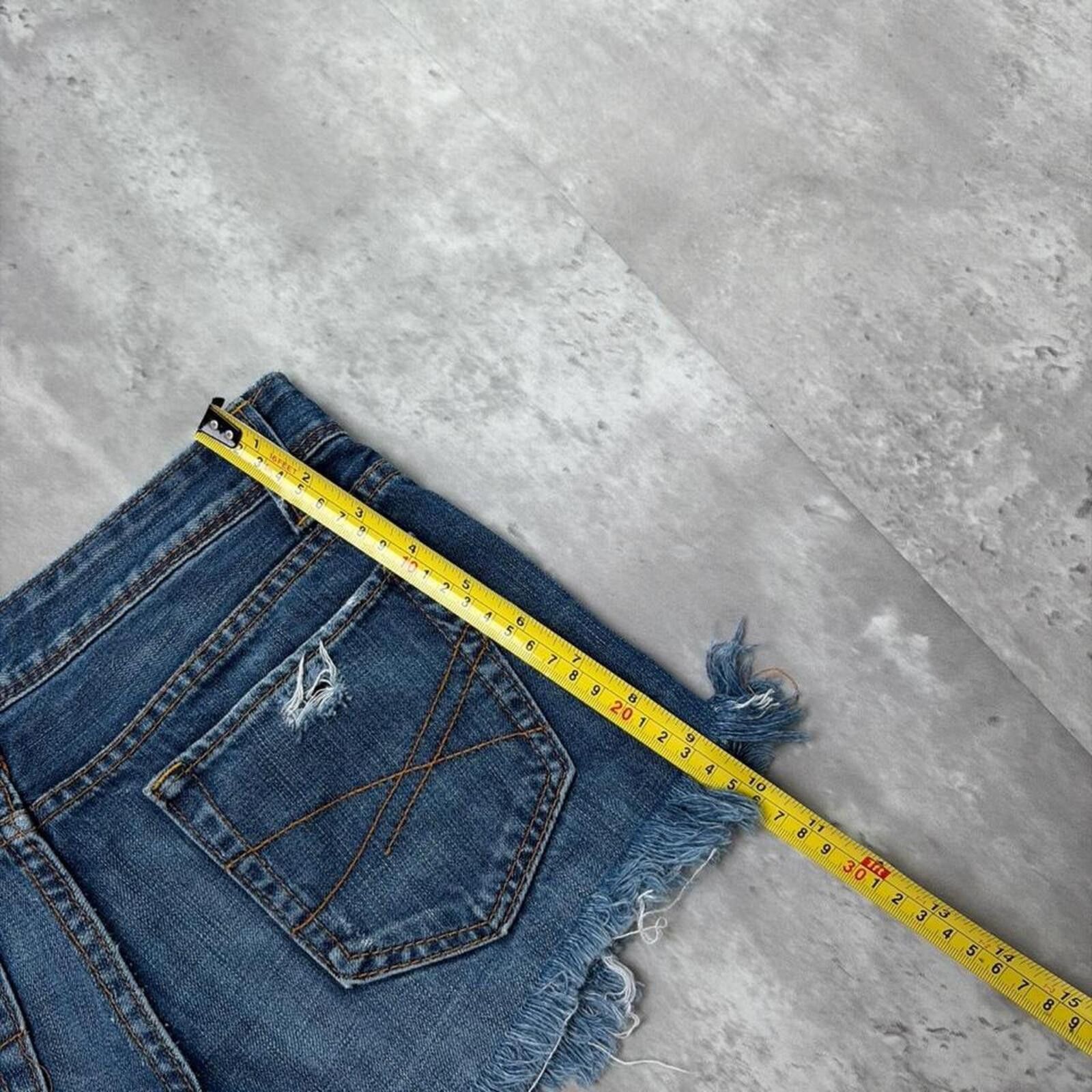 Aeropostale Y2K Blue Aeropostale Grunge Gothic Mini Denim Shorts Size 30" / US 8 / IT 44 - 7 Thumbnail