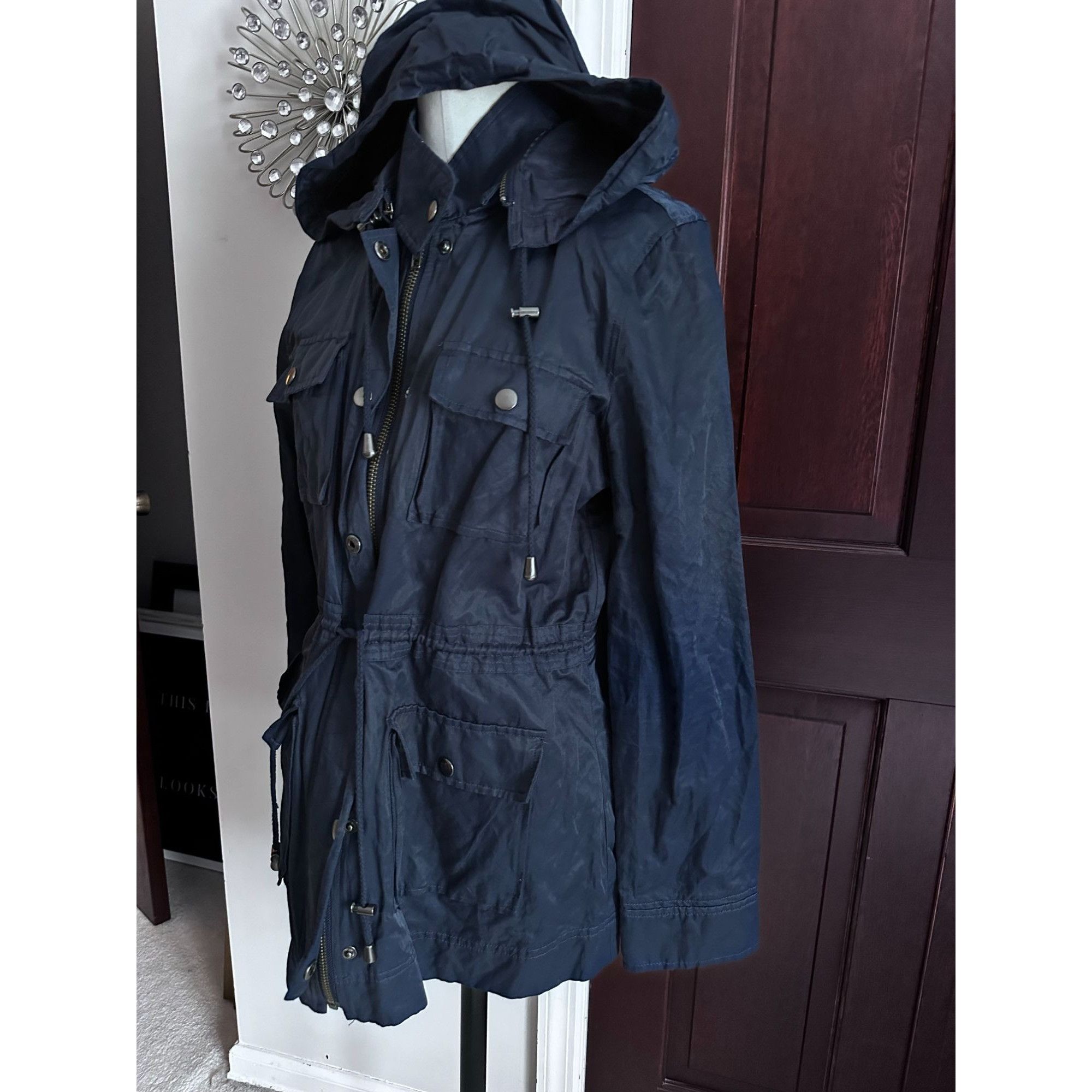 Joie Joie Vera Jane Utility Anorak raincoat Jacket in Navy Size M Size M / US 6-8 / IT 42-44 - 7 Thumbnail