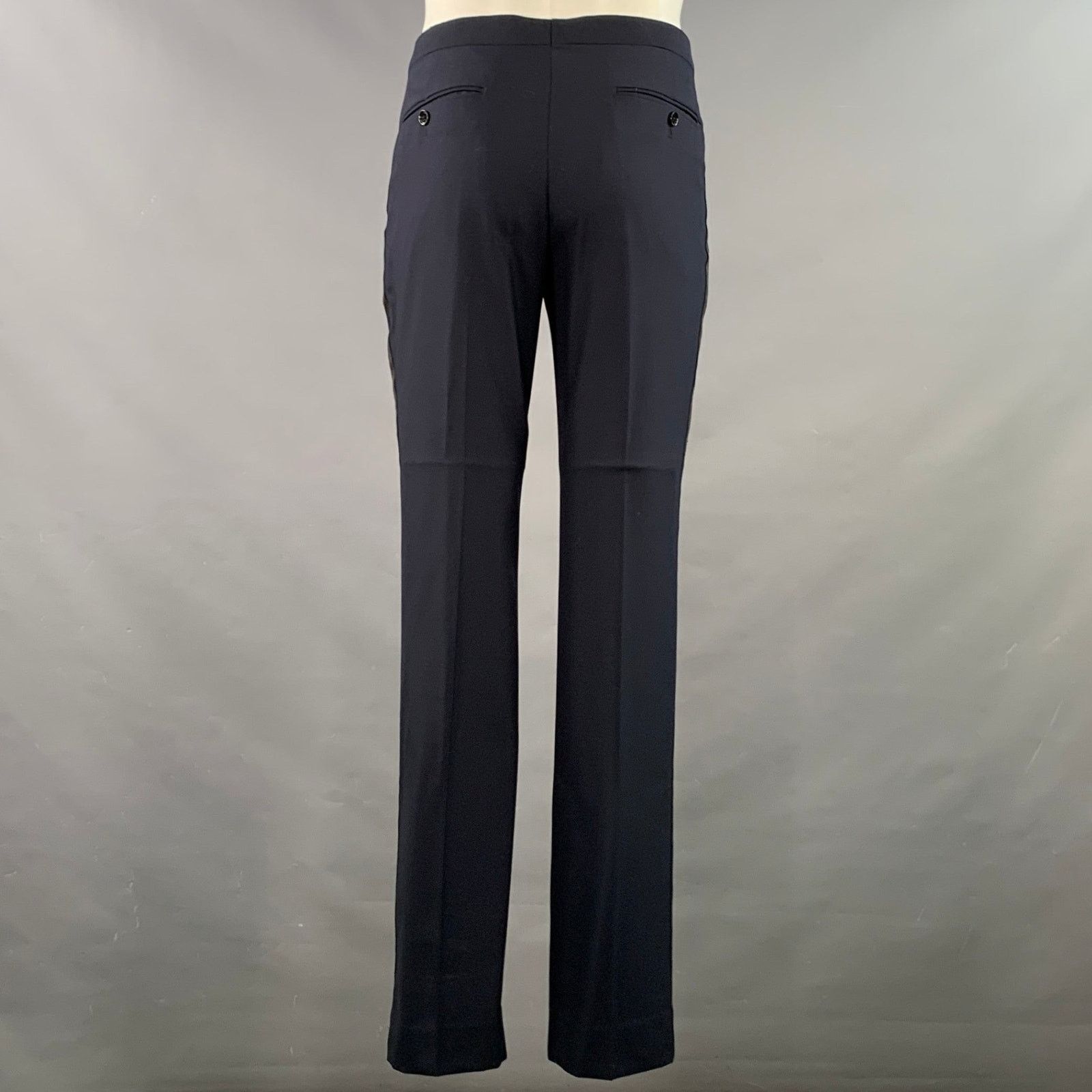 Indochino Size 38 Navy Black Contrast Trim Wool Cashmere Tuxedo Size 38R - 6 Thumbnail