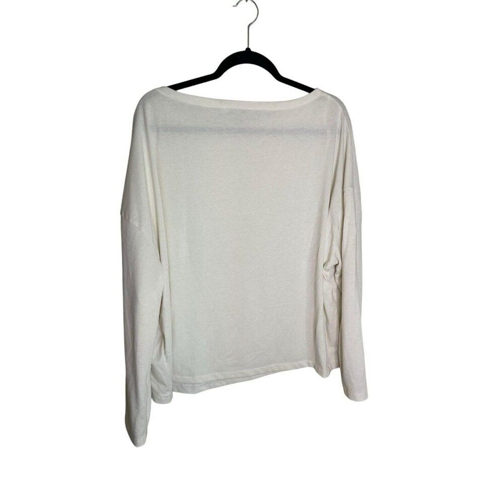 Allsaints AllSaints Rita Tee Women's Large White Long Sleeve Oversize Size L / US 10 / IT 46 - 3 Thumbnail