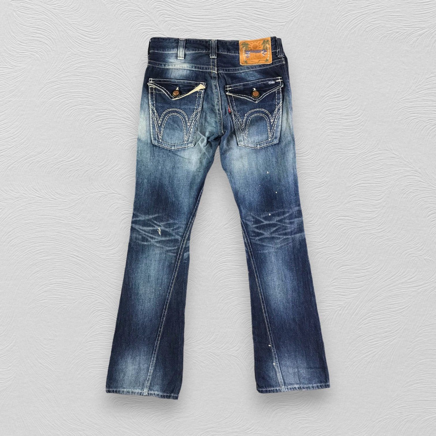 Edwin Edwin Blue Trip Jeans Distress Flare Denim Size US 30 / EU 46 - 2 Thumbnail
