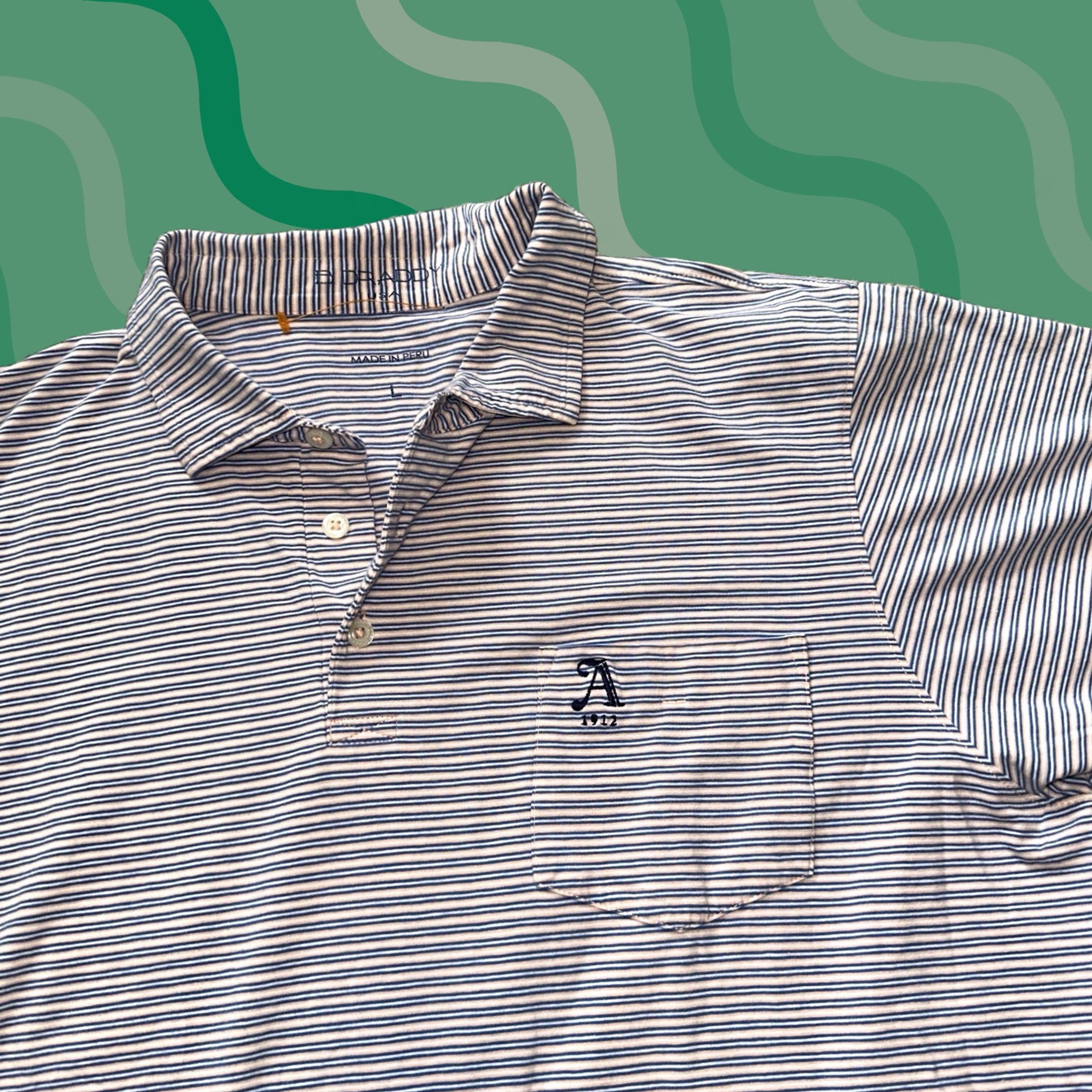 Vintage B Draddy Polo Shirt Mens Large Golf Striped Performance Breathable Pink Size US L / EU 52-54 / 3 - 1 Thumbnail