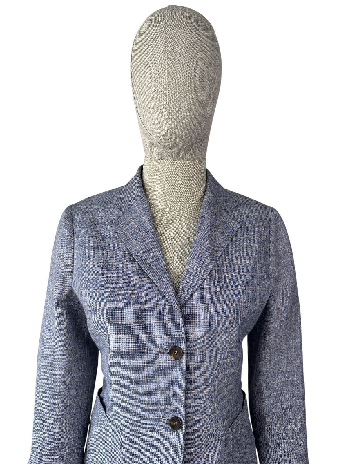 Jacob Cohen JACOB COHEN Hand Made 100% Linen Check Sport Blazer Jacket Size M / US 6-8 / IT 42-44 - 5 Thumbnail