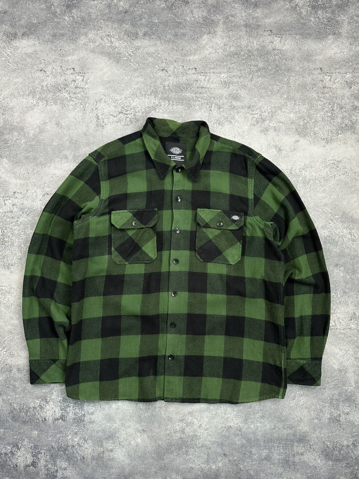 Dickies Vintage Dickies Flannel Shirt Green Checkered Button Up Y2K Size US XL / EU 56 / 4 - 2 Thumbnail