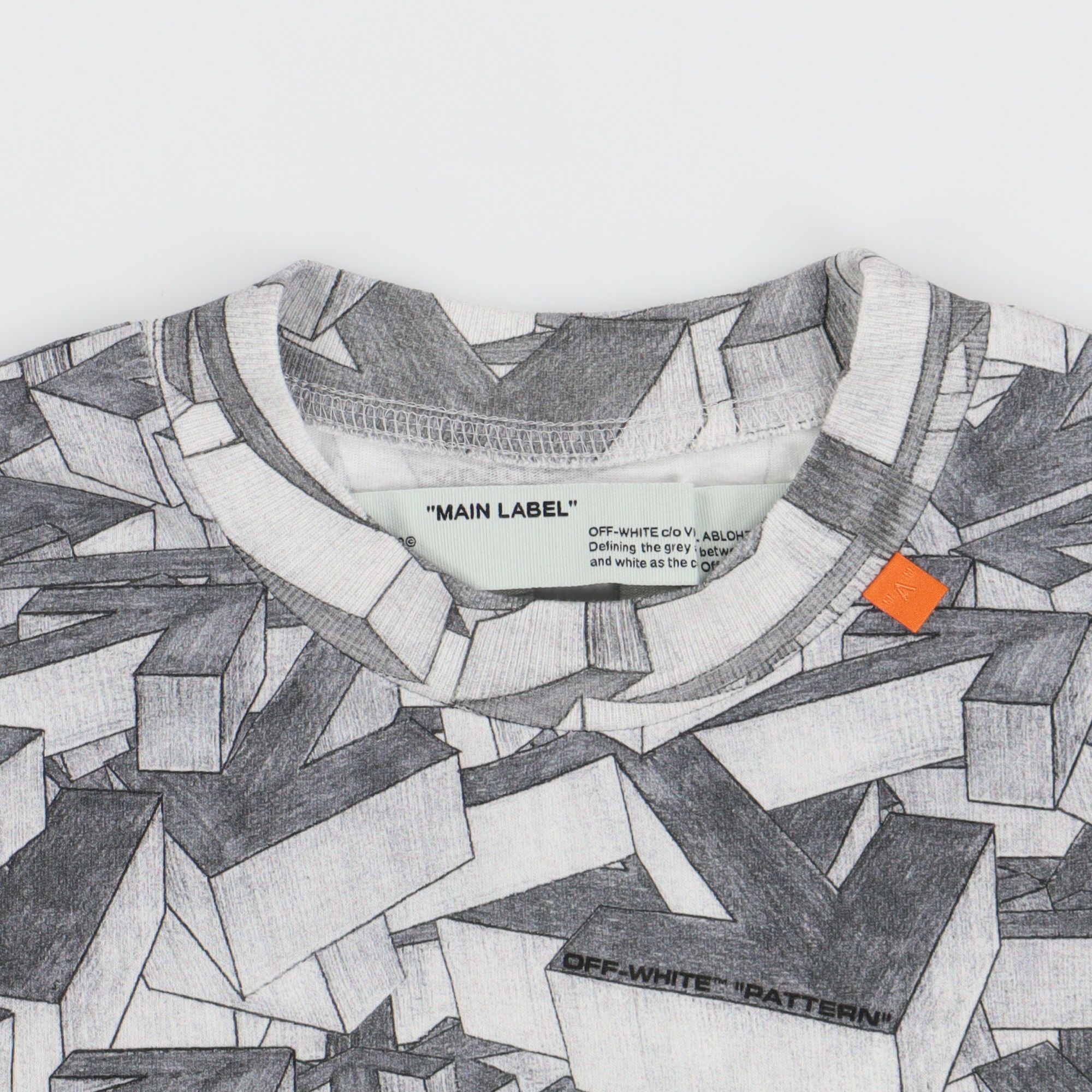 Off-White Grey Arrows Pattern Oversized T-Shirt Size US XS / EU 42 / 0 - 6 Thumbnail