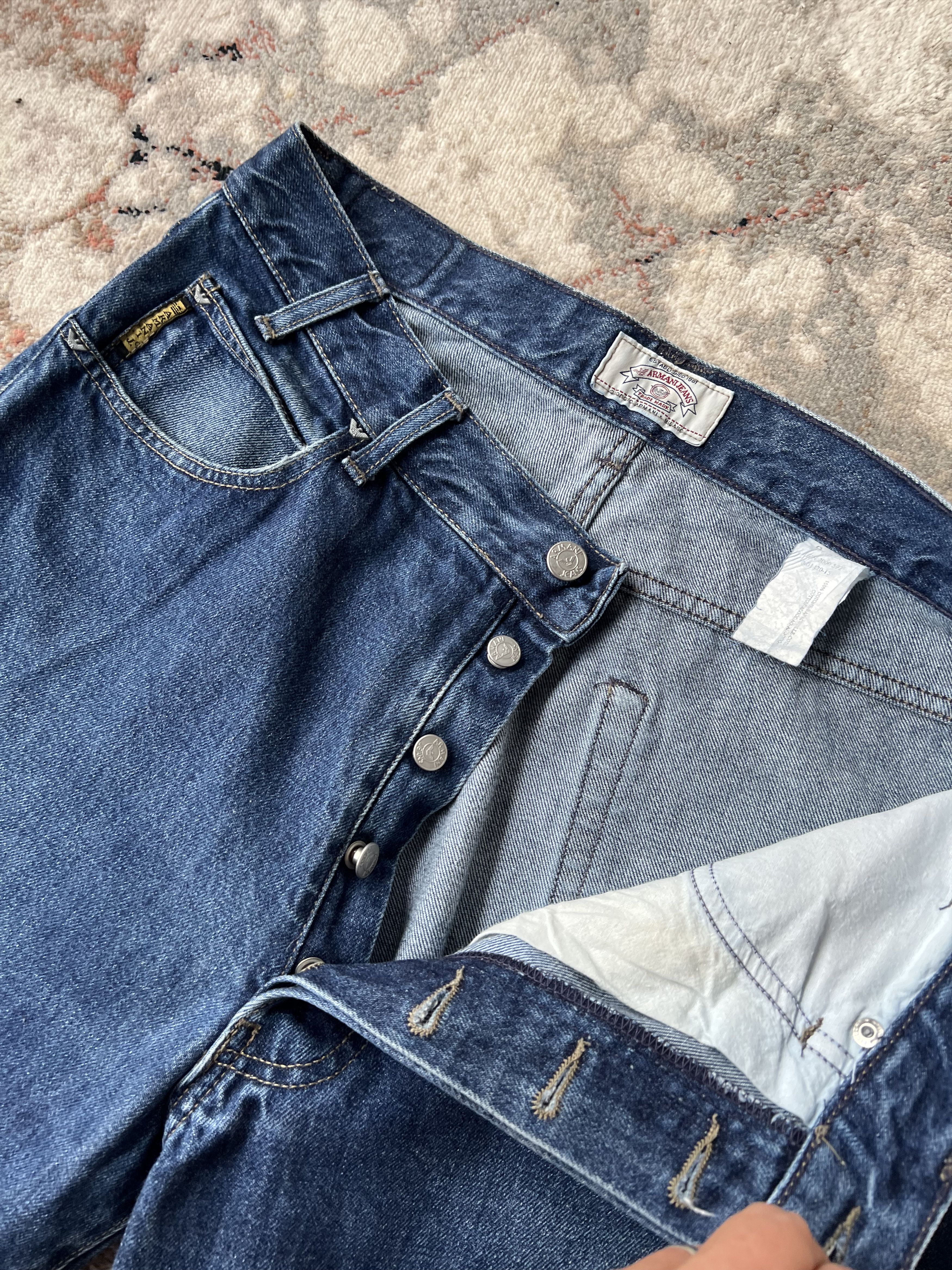 Giorgio Armani Armani Jeans Vintage Denim Metal Logo Size US 34 / EU 50 - 9 Thumbnail