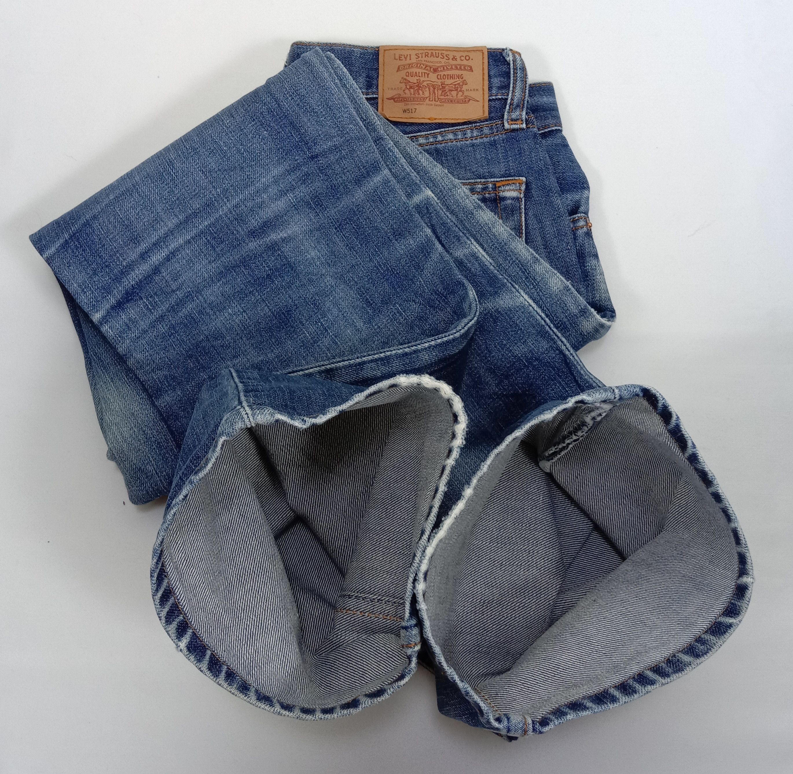 Levi's Vintage Levi's 517 Flare Jeans Faded Blue Denim Size 28" / US 6 / IT 42 - 15 Thumbnail