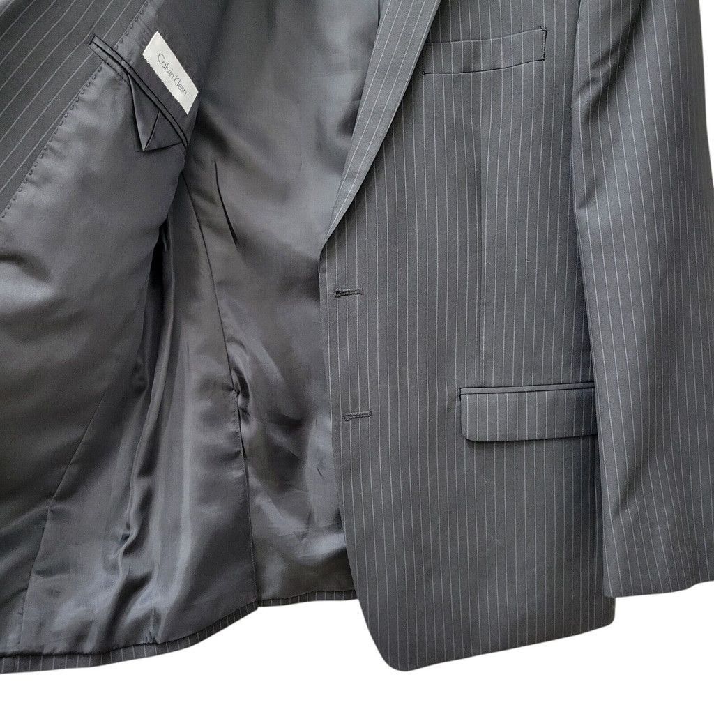 Calvin Klein Calvin Klein Polyester Rayon Pinstripe Suit Jacket 42R Men's Size 42R - 5 Thumbnail
