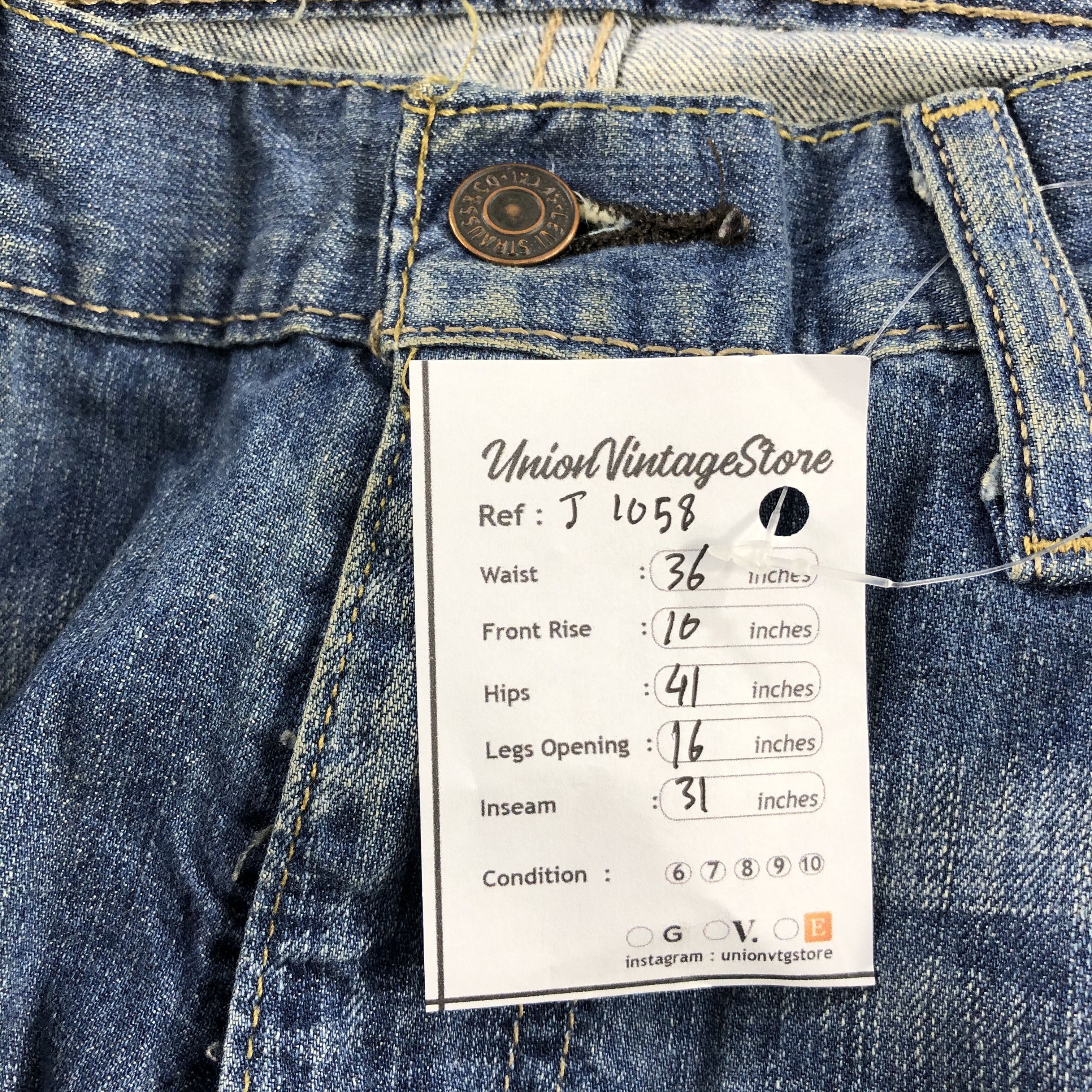 Levi's Stone Wash Vintage Levis 514 Jeans -J1058 Size US 35 - 12 Thumbnail