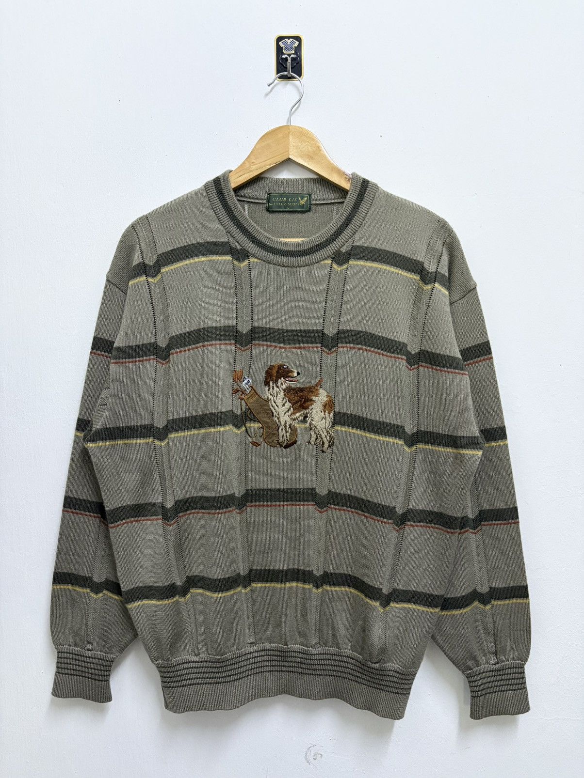 Lyle & Scott Vintage 90's Lyle & Scott Golf Embroidered Knitwear Size US L / EU 52-54 / 3 - 1 Thumbnail