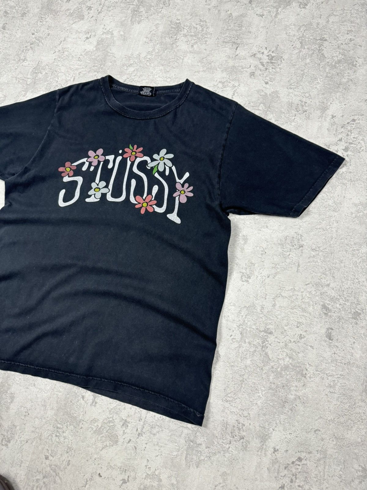 Stussy Stussy Flower T-Shirt Big Logo Size M Size US M / EU 48-50 / 2 - 3 Thumbnail