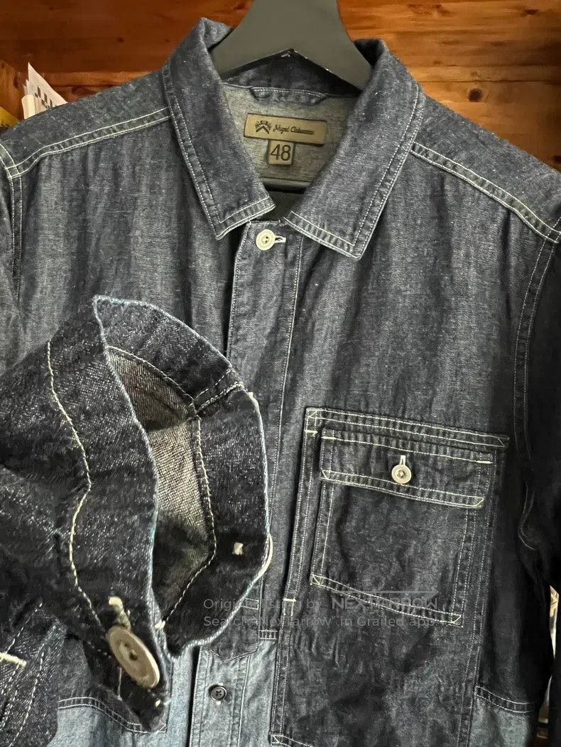 Nigel Cabourn Nigel Cabourn Blue and dye patchwork work shirt Size US M / EU 48-50 / 2 - 5 Thumbnail