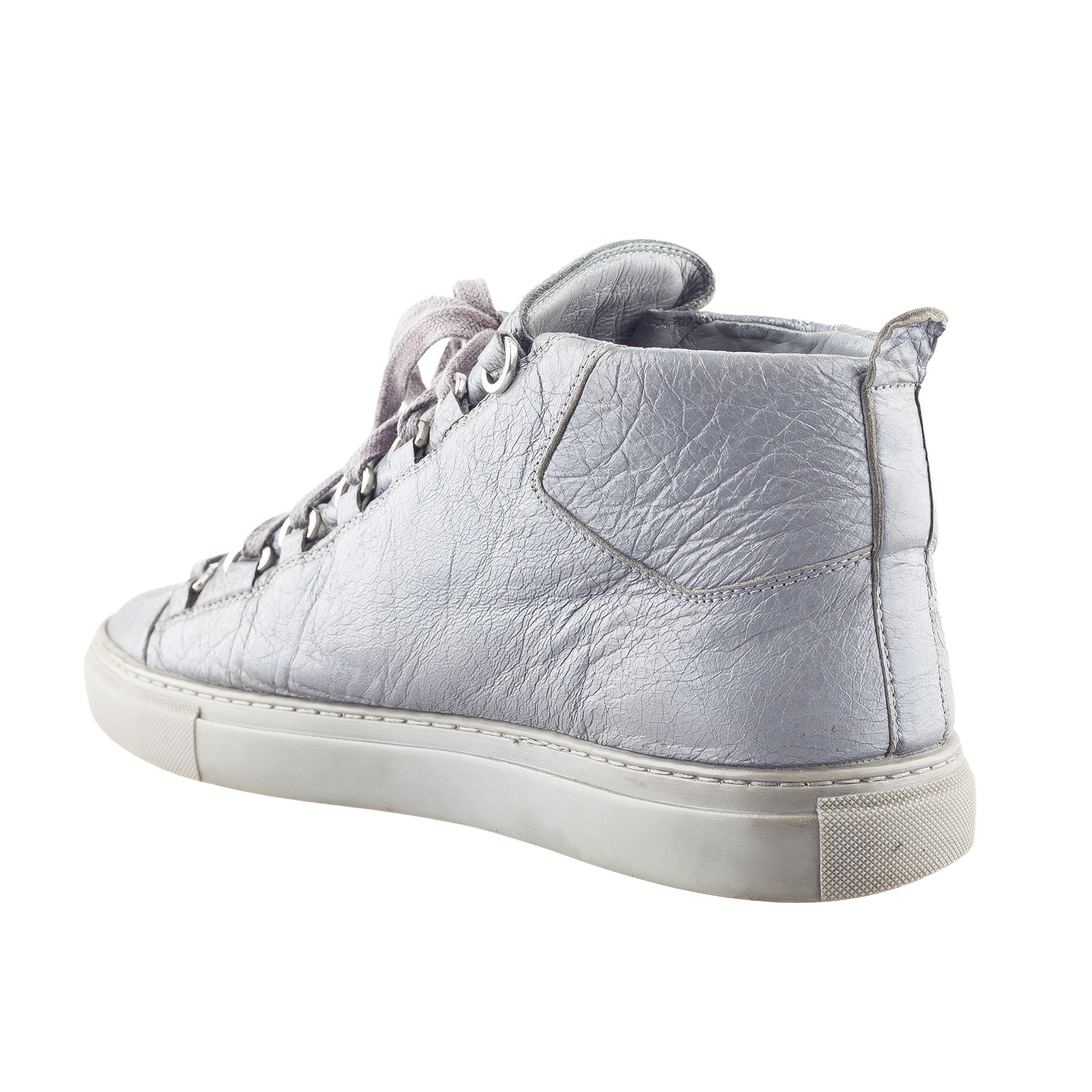 Balenciaga Balenciaga Arena Low Grey Leather Shoes Size US 10 / EU 43 - 4 Thumbnail