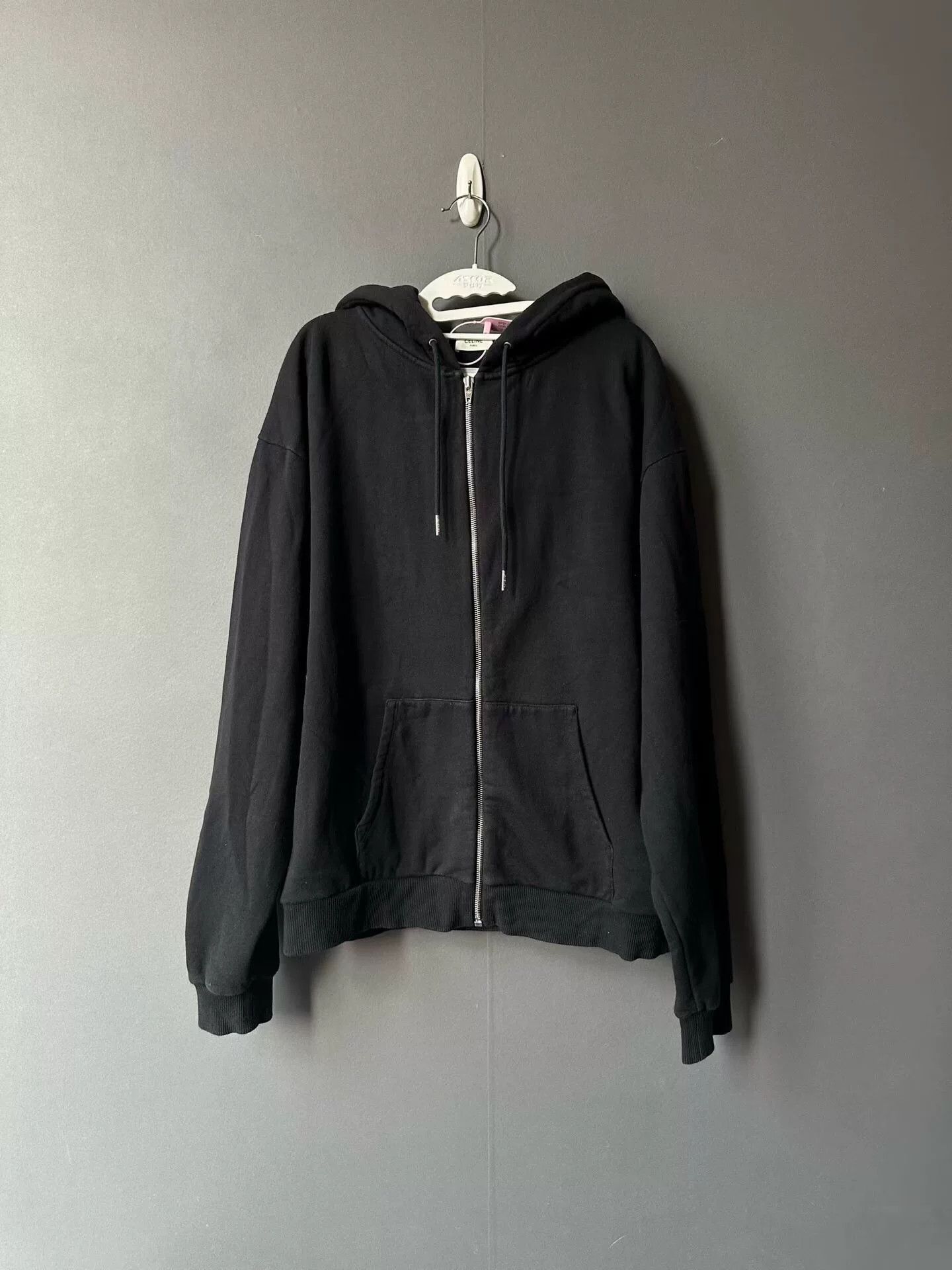 Celine celine logo zip-up hoodie in black Size US XL / EU 56 / 4 - 1 Thumbnail