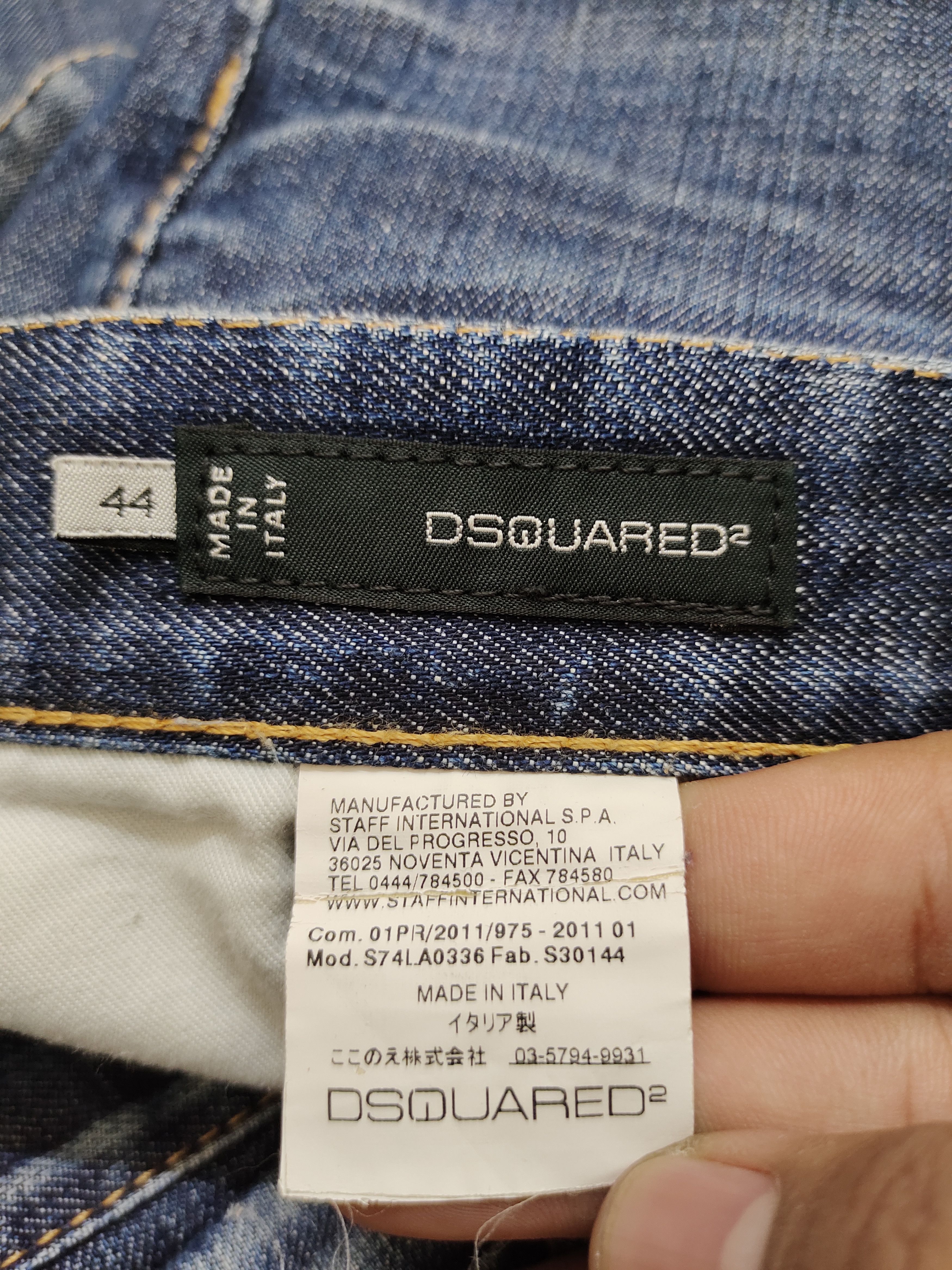 Dsquared2 Vintage Dsquared Ripped Clawmark Denim Cropped Jeans Size US 32 / EU 48 - 16 Thumbnail