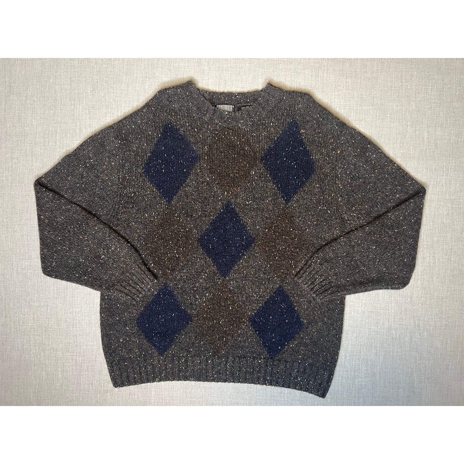 Vintage Vintage Knightsbridge Argyle Knit Pullover Sweater XL Size US XL / EU 56 / 4 - 1 Thumbnail