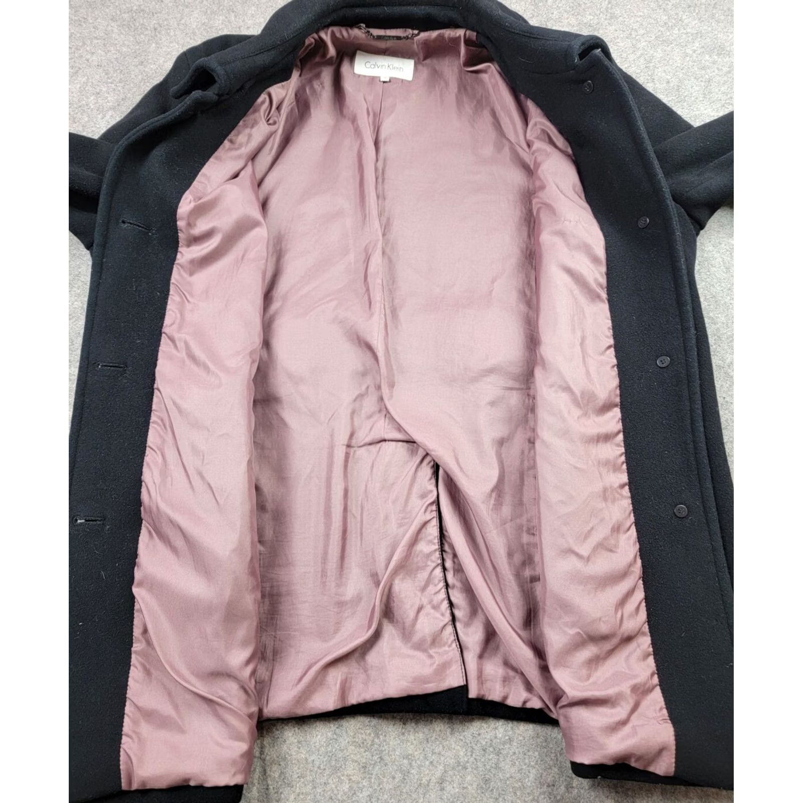 Calvin Klein Calvin Klein Coat Womens 1X Black Wool Pea Coat Size XL / US 12-14 / IT 48-50 - 6 Thumbnail