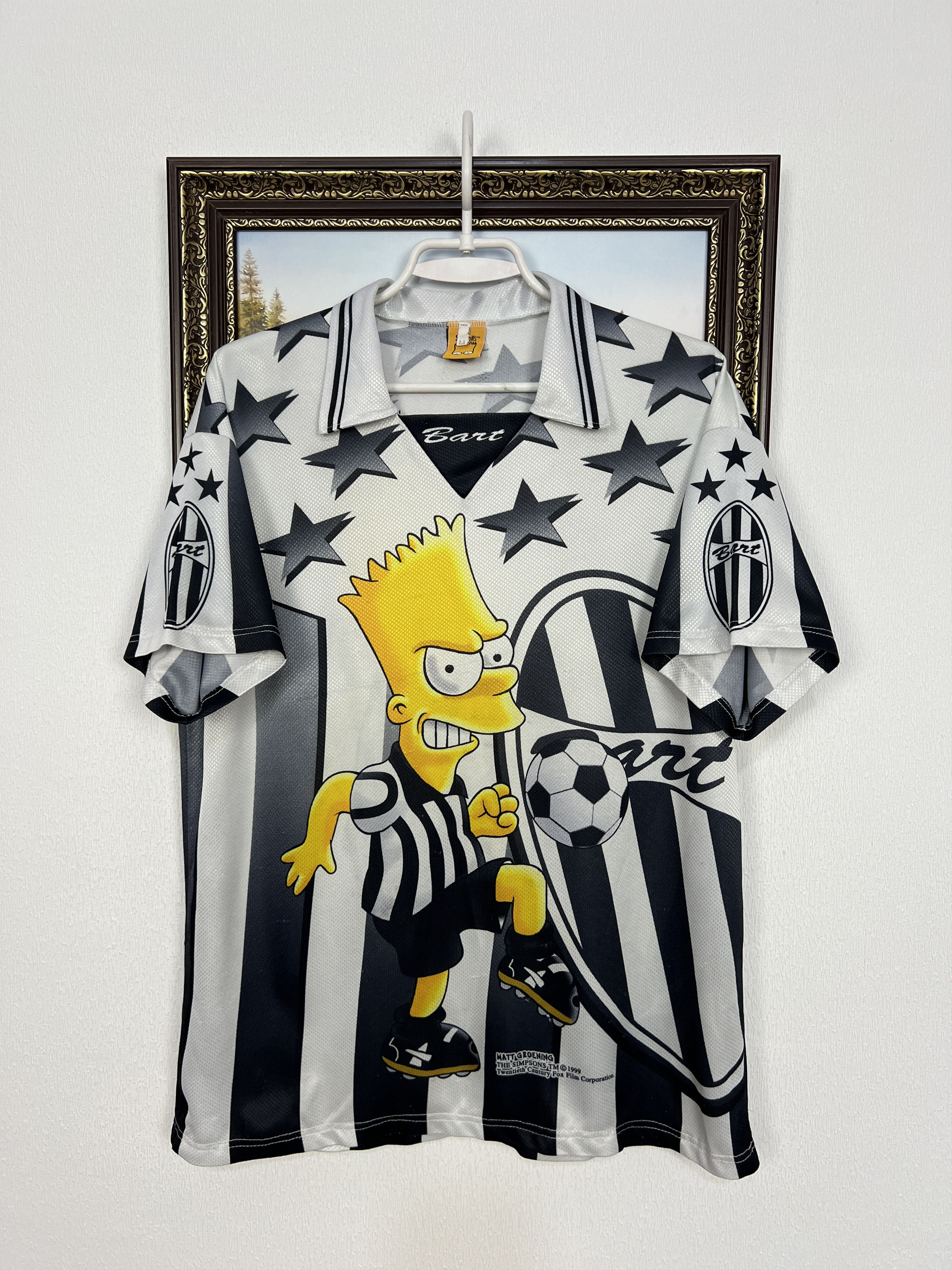 The Simpsons Vintage 1999 Simpsons Graphic Juventus Football Shirt Soccer Size US M / EU 48-50 / 2 - 1 Thumbnail