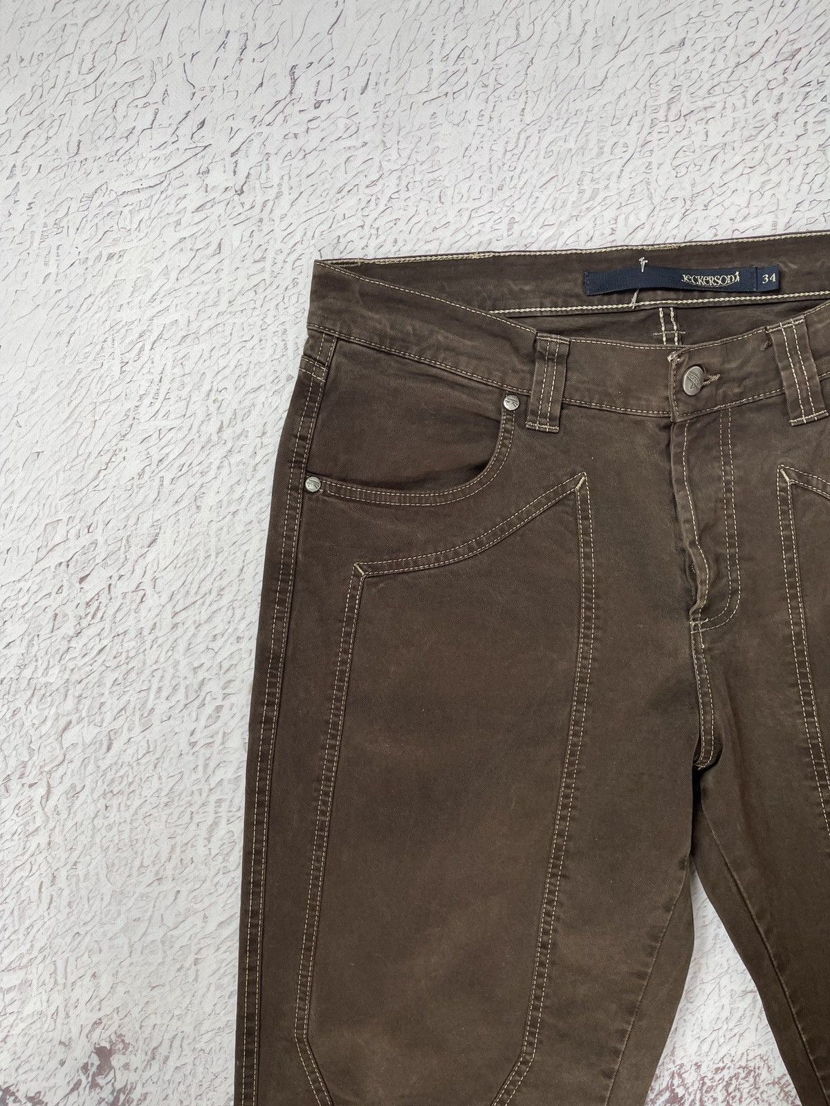 Jeckerson Jeckerson vintage brown smart casual denim pants Size US 34 / EU 50 - 8 Thumbnail