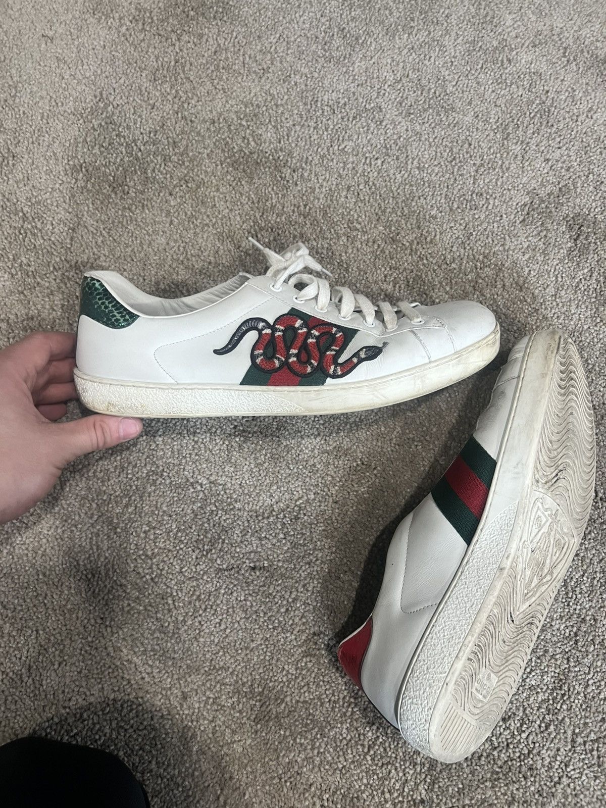 Gucci GUCCI ACE - Snake Mens size 12 Size US 12 / EU 45 - 1 Thumbnail