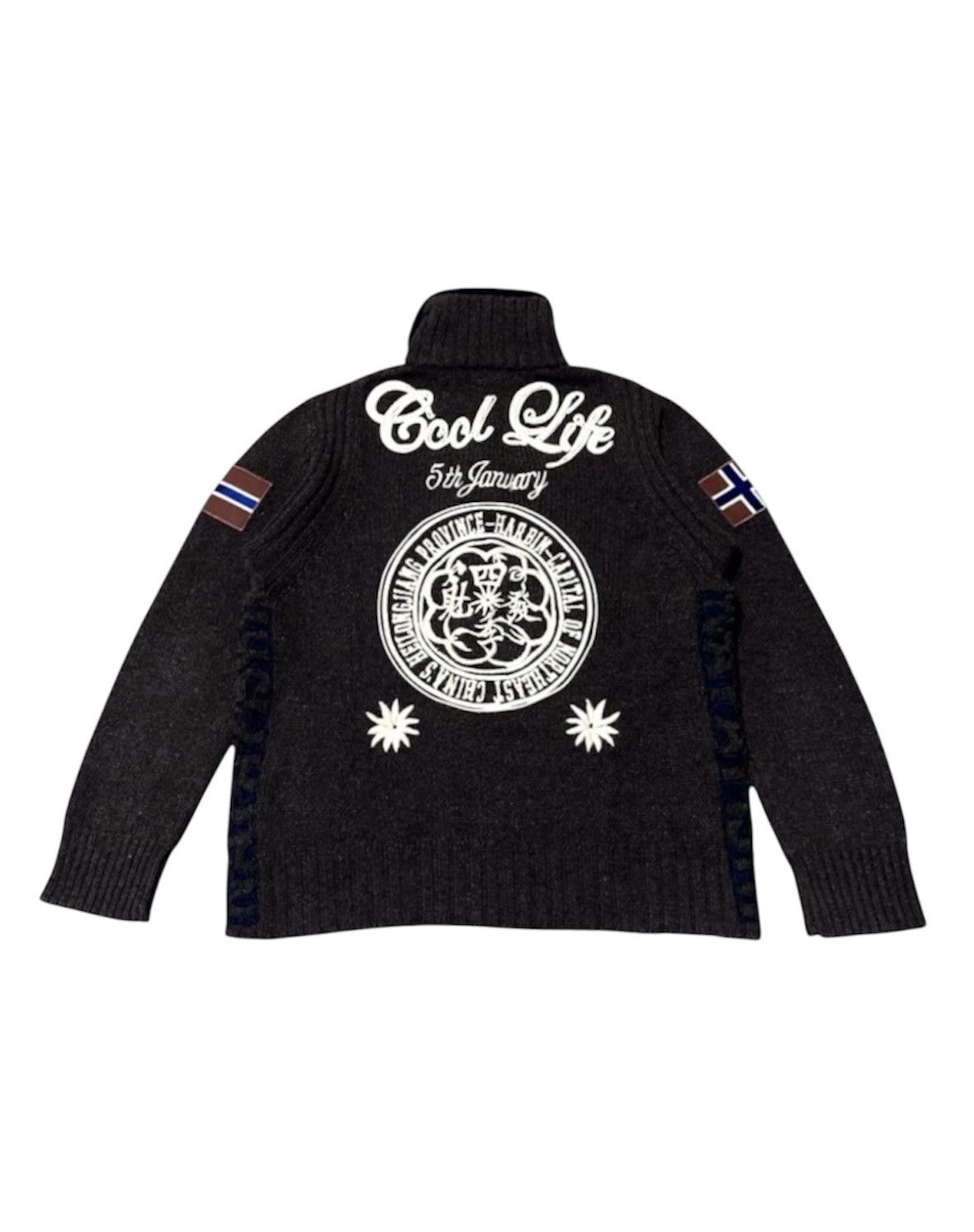 Napapijri Vintage Napapijri Heavy Wool Sweater Big Embroidered Logo Size US M / EU 48-50 / 2 - 1 Thumbnail
