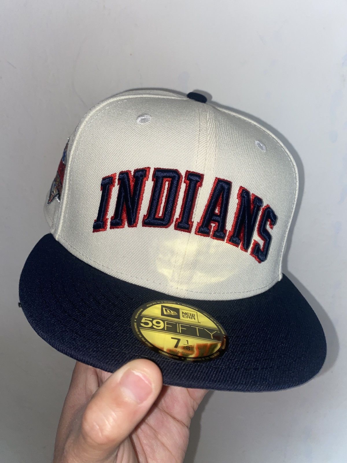 image of Myfitteds Cleveland Indians in White, Men's (Size 28)
