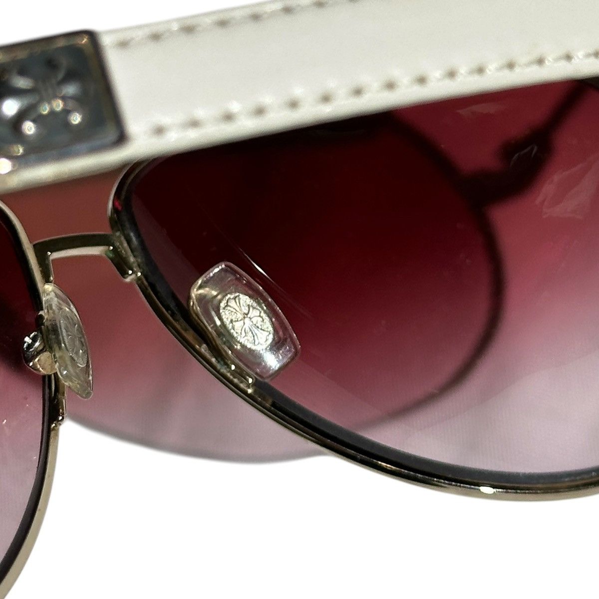 Chrome Hearts Vintage Red frame JO JO aviator Size ONE SIZE - 3 Thumbnail