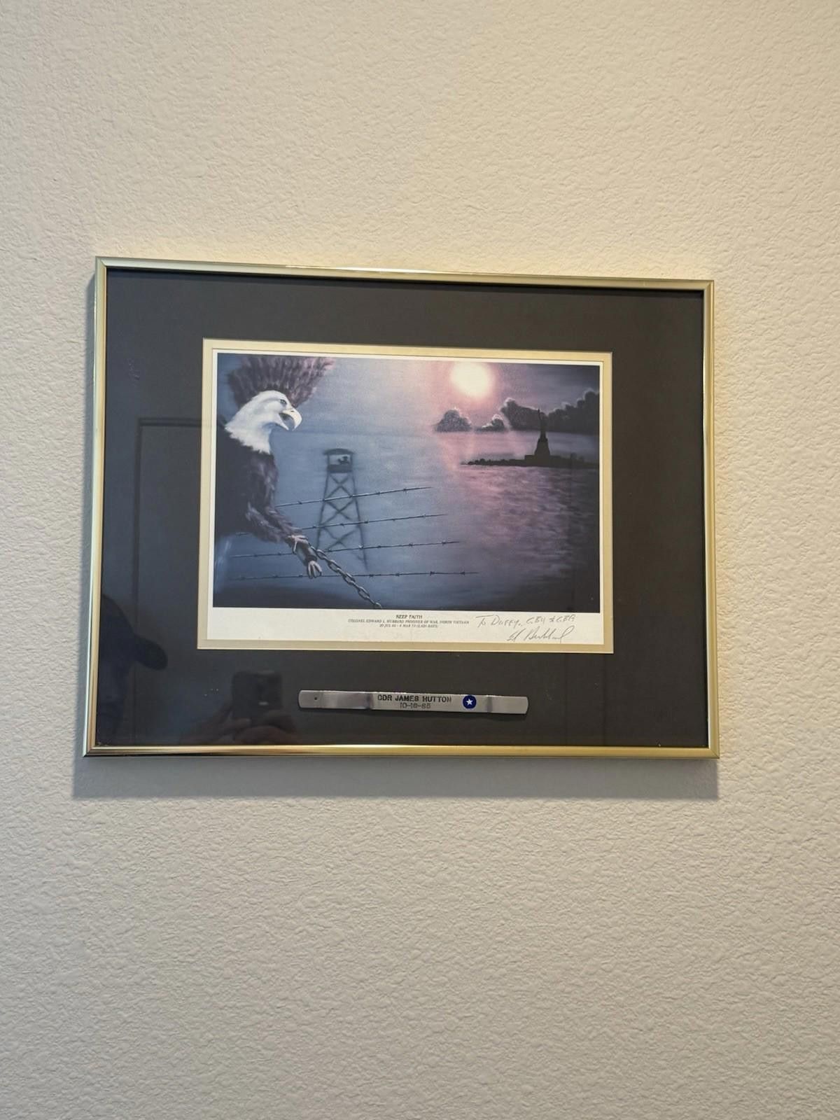 Designer Edward L. Hubbard Keep Faith Signed Duffy Hutton Vietnam POW Size ONE SIZE - 1 Thumbnail