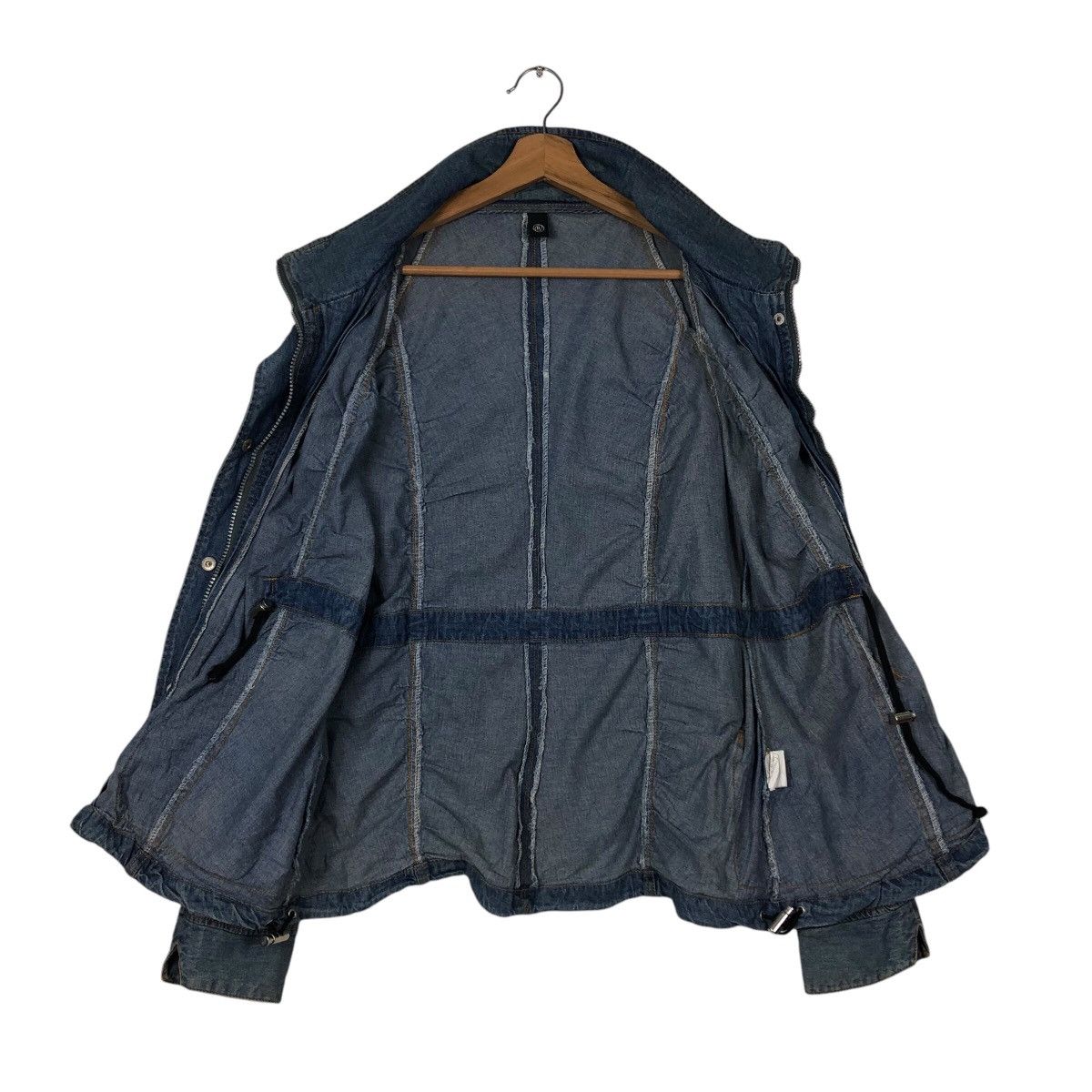 Japanese Brand 📌Vintage Biker Denim Jacket Unknown Japan Issey Miyake Size US M / EU 48-50 / 2 - 14 Thumbnail