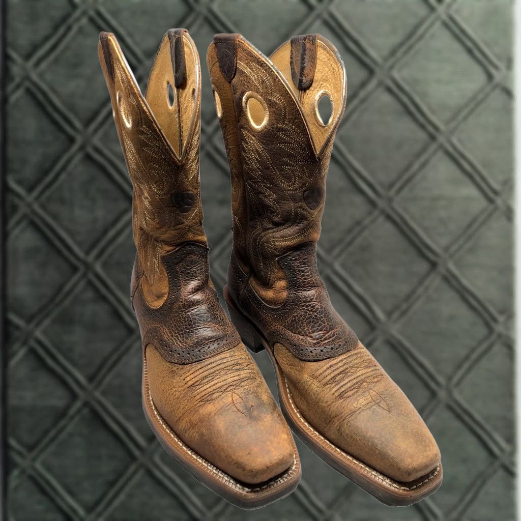Ariat ARIAT Icon Mens Heritage Roughstock Square Toe Leather Western Boots 10.5 B Mens Boots Brown Leather Western Square Toe Heritage Roughstock Size US 11 / EU 44 - 1 Thumbnail