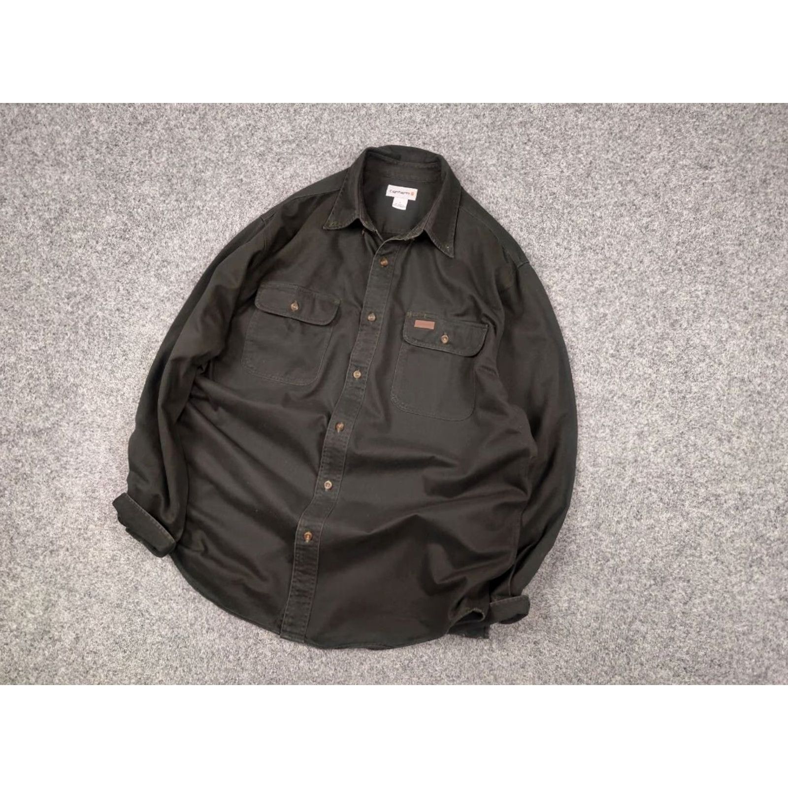 Carhartt VINTAGE Carhartt Canvas Baggy Button Shirt USA Style Shirt Men L Green 90s Outdoor Retro Size US L / EU 52-54 / 3 - 3 Thumbnail