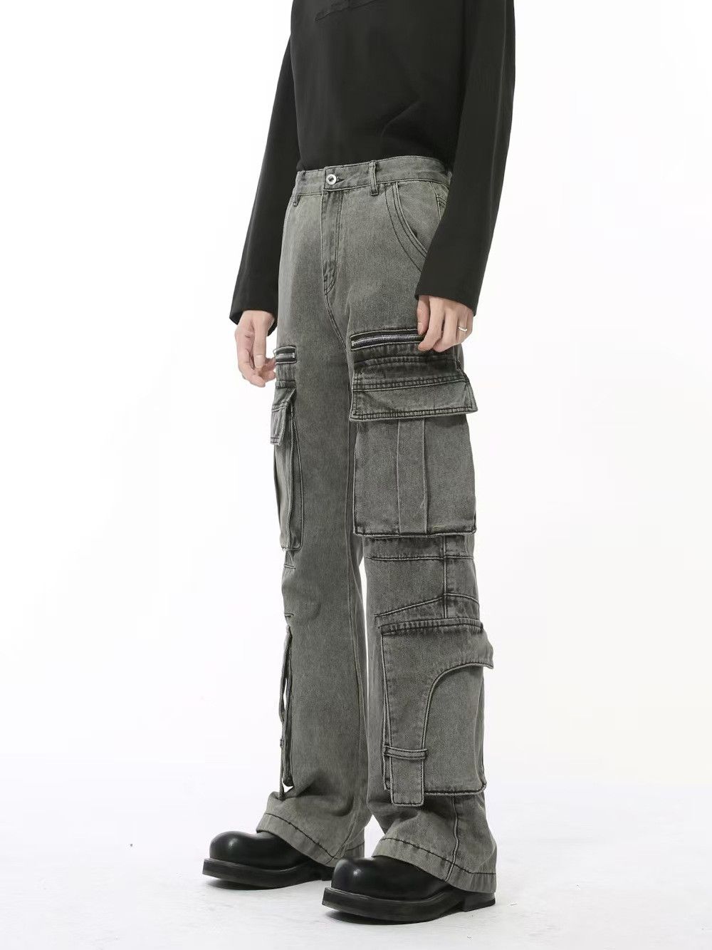 Japanese Brand × Vintage Washed and distressed casual workwear straight leg jeans Size US 30 / EU 46 - 3 Thumbnail