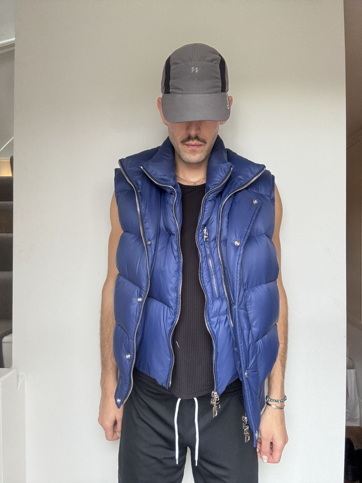 Alexander McQueen Alexander McQueen Dancing Skeleton Blue Puffer Jacket Size US XXL / EU 58 / 5 - 9 Thumbnail
