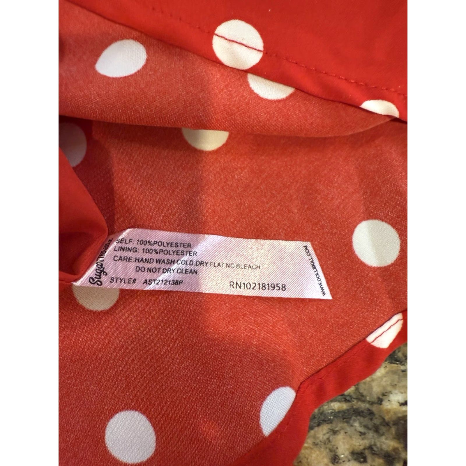 Vintage Sugar Thrillz Strawberry Picking red Polka Dot Skater flare Dress plus sz 1X new Size XL / US 12-14 / IT 48-50 - 5 Thumbnail