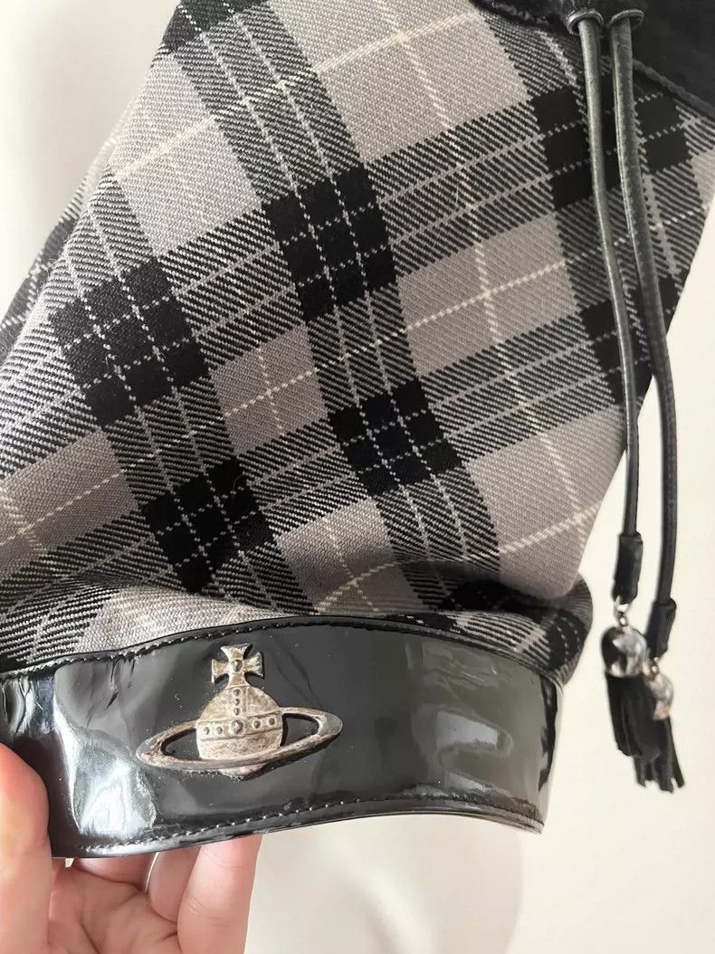 Vivienne Westwood Vivienne Westwood Black and white checkered horsehair cros Size ONE SIZE - 3 Thumbnail