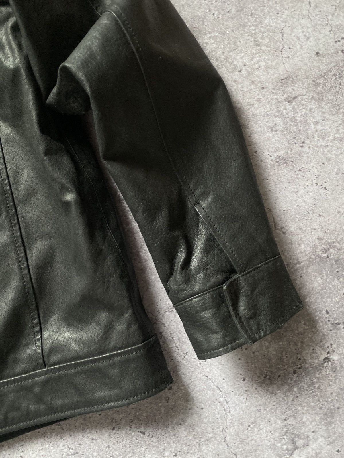 Vintage Vintage F&F Biker Jacket Leather Avant Garde Y2K Black Size US XXL / EU 58 / 5 - 19 Thumbnail