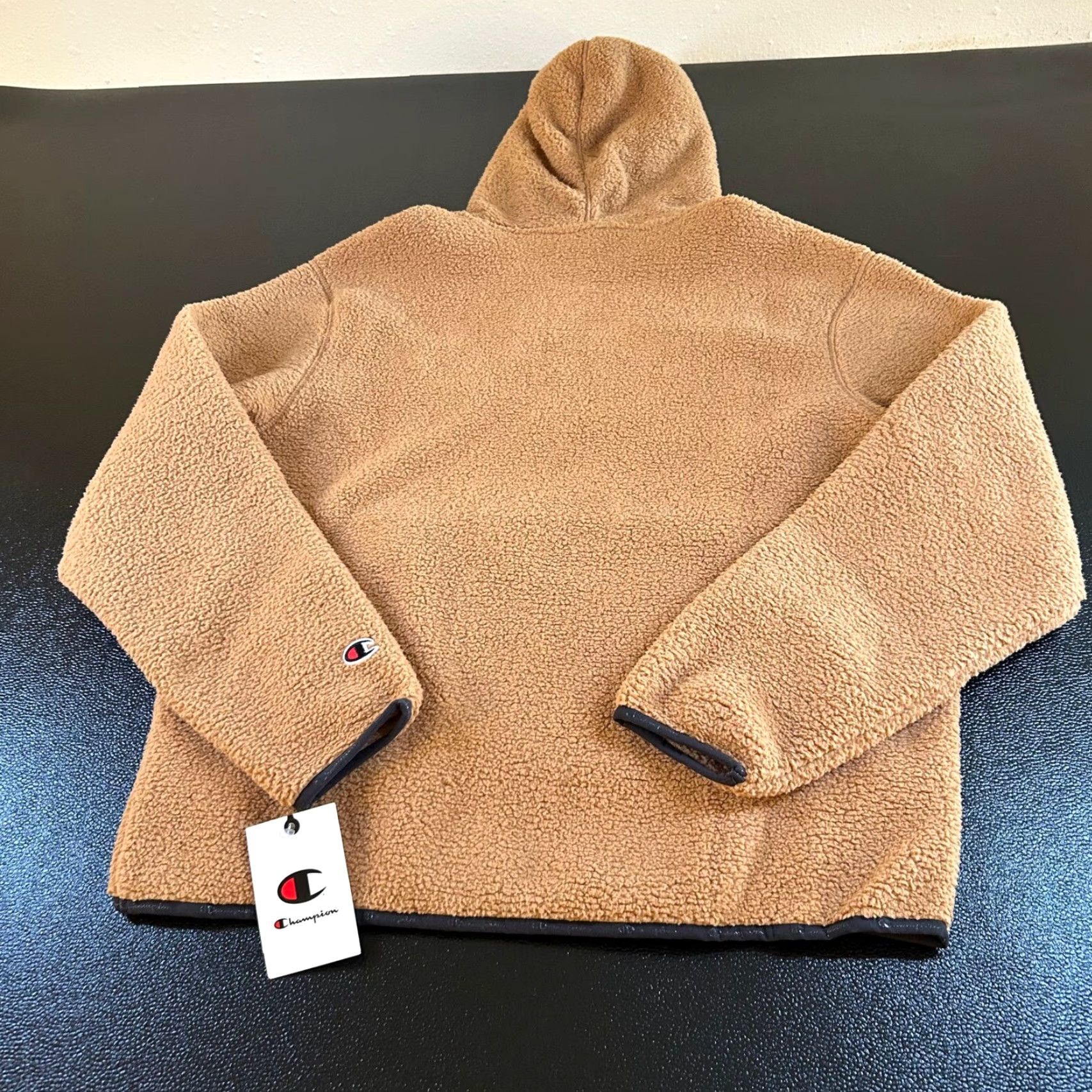 Champion Champion Hoodie Pullover Fleece Warm Cozy Sweatshirt Beige Mens Small NWT Sherpa Logo Pocket Zipper Warmth Size US S / EU 44-46 / 1 - 6 Thumbnail