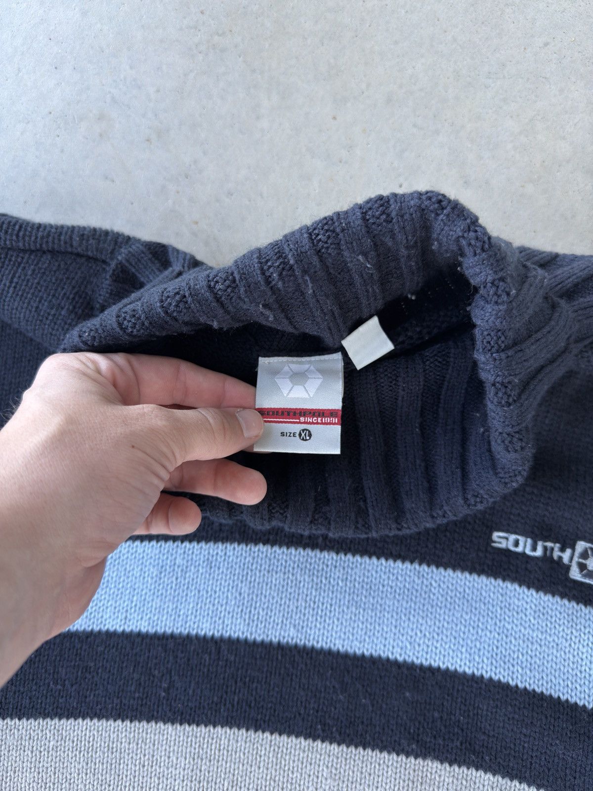 Southpole Vintage 2000s Southpole Striped Baggy Knit Sweater Size US XL / EU 56 / 4 - 4 Thumbnail