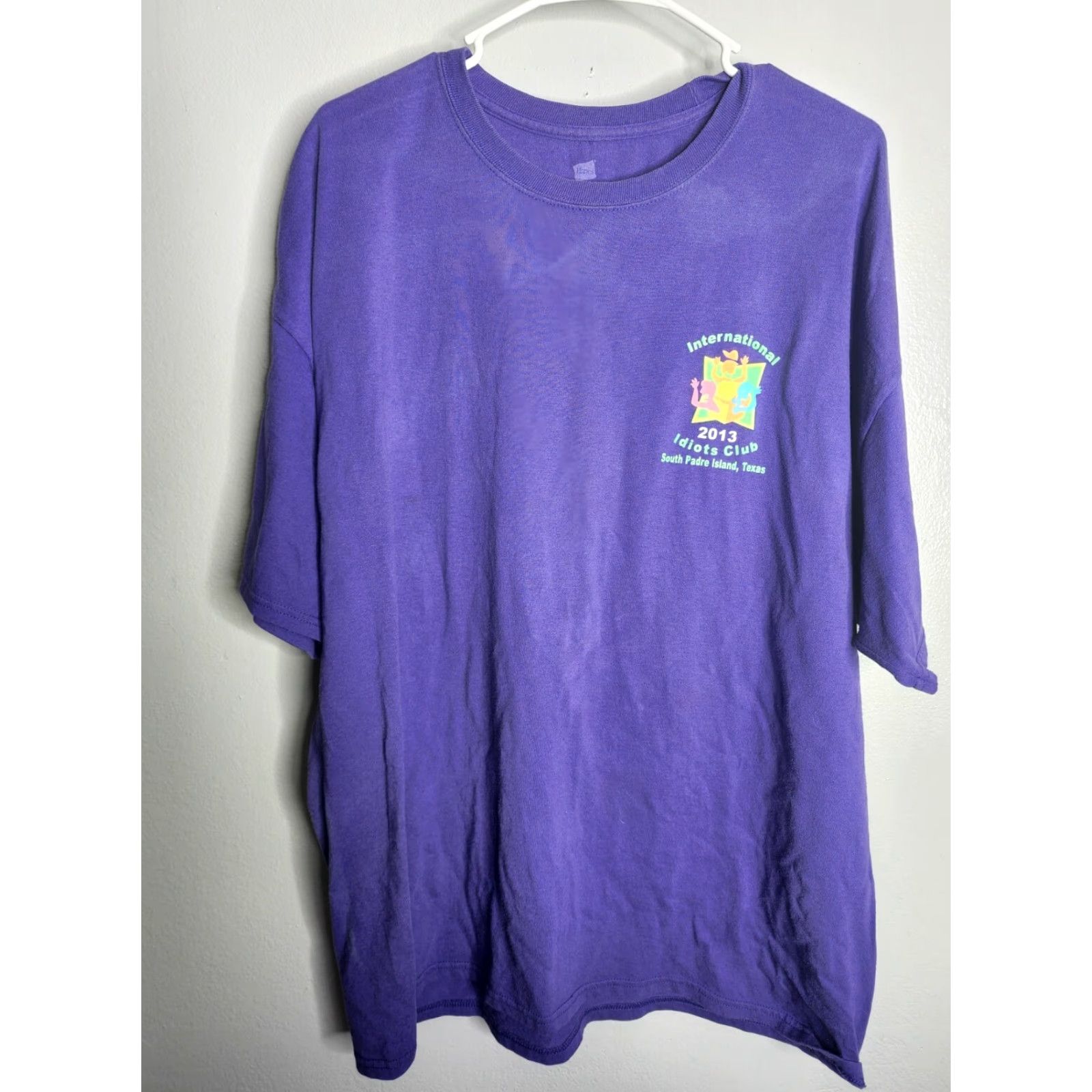 Hanes International Idiots Club Texas Double Sided Distressed Mens 2XL T Shirt Size US XXL / EU 58 / 5 - 2 Thumbnail