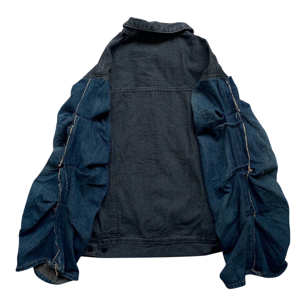 GU Japanese brand GU raffle sleeves denim jacket Size US L / EU 52-54 / 3 - 5 Thumbnail