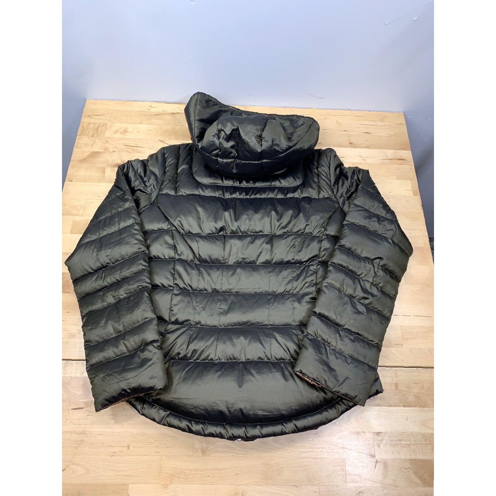 Vintage Bernardo Down Puffer Jacket Womens S Green Hooded Zip Casual Pockers #8035 Size S / US 4 / IT 40 - 2 Thumbnail