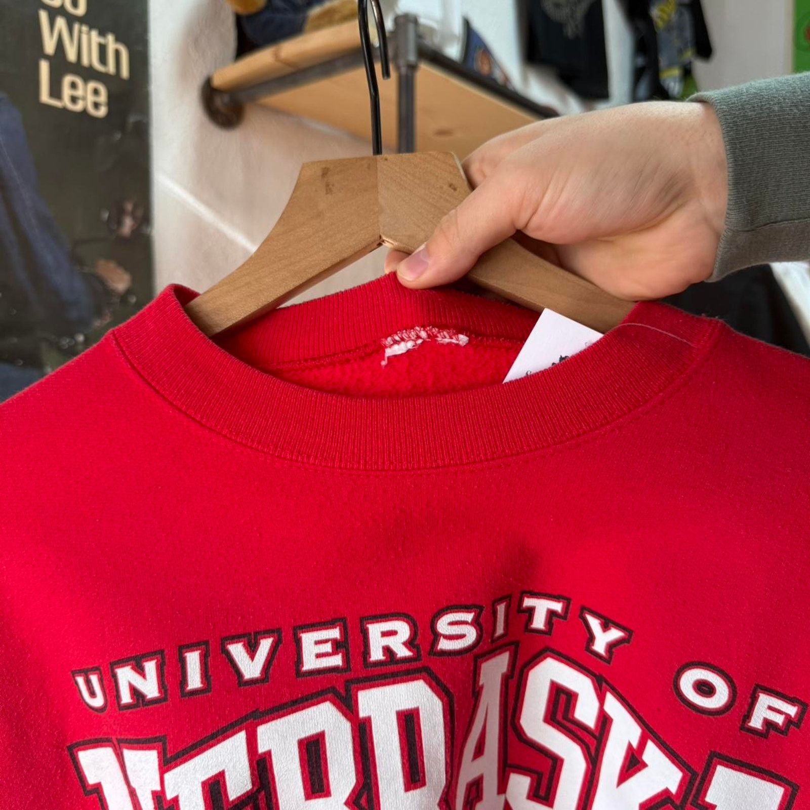Vintage Vintage 90s Nebraska Huskers Big N Football Crewneck Size US L / EU 52-54 / 3 - 6 Thumbnail