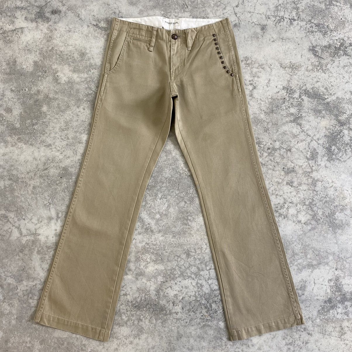 Vanquish Vanquish Made In Japan Studded Flared Chino Pants Size US 30 / EU 46 - 1 Thumbnail