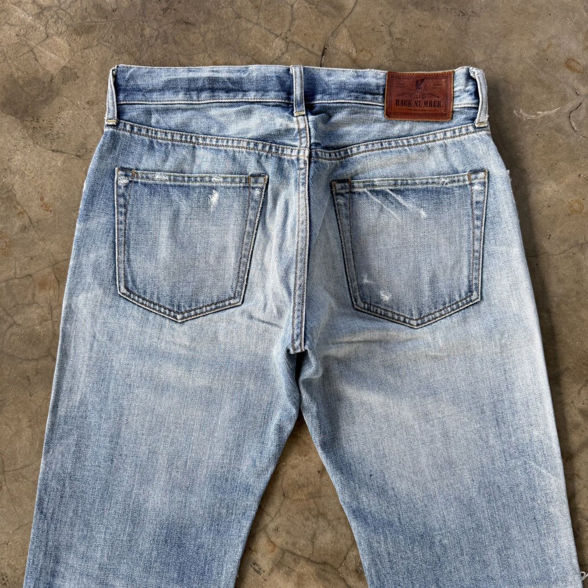 Japanese Brand Vintage Back Number Faded Denim Jean Pants Size US 31 - 10 Thumbnail