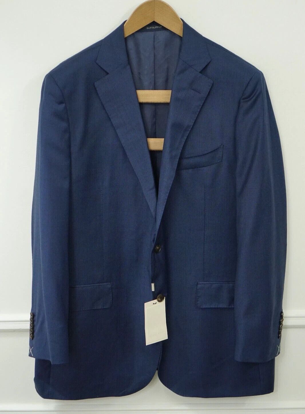 Suitsupply Men Suitsupply Blazer La Spalla Blue Wool Ethomas UK/US48 Size 48R - 1 Thumbnail