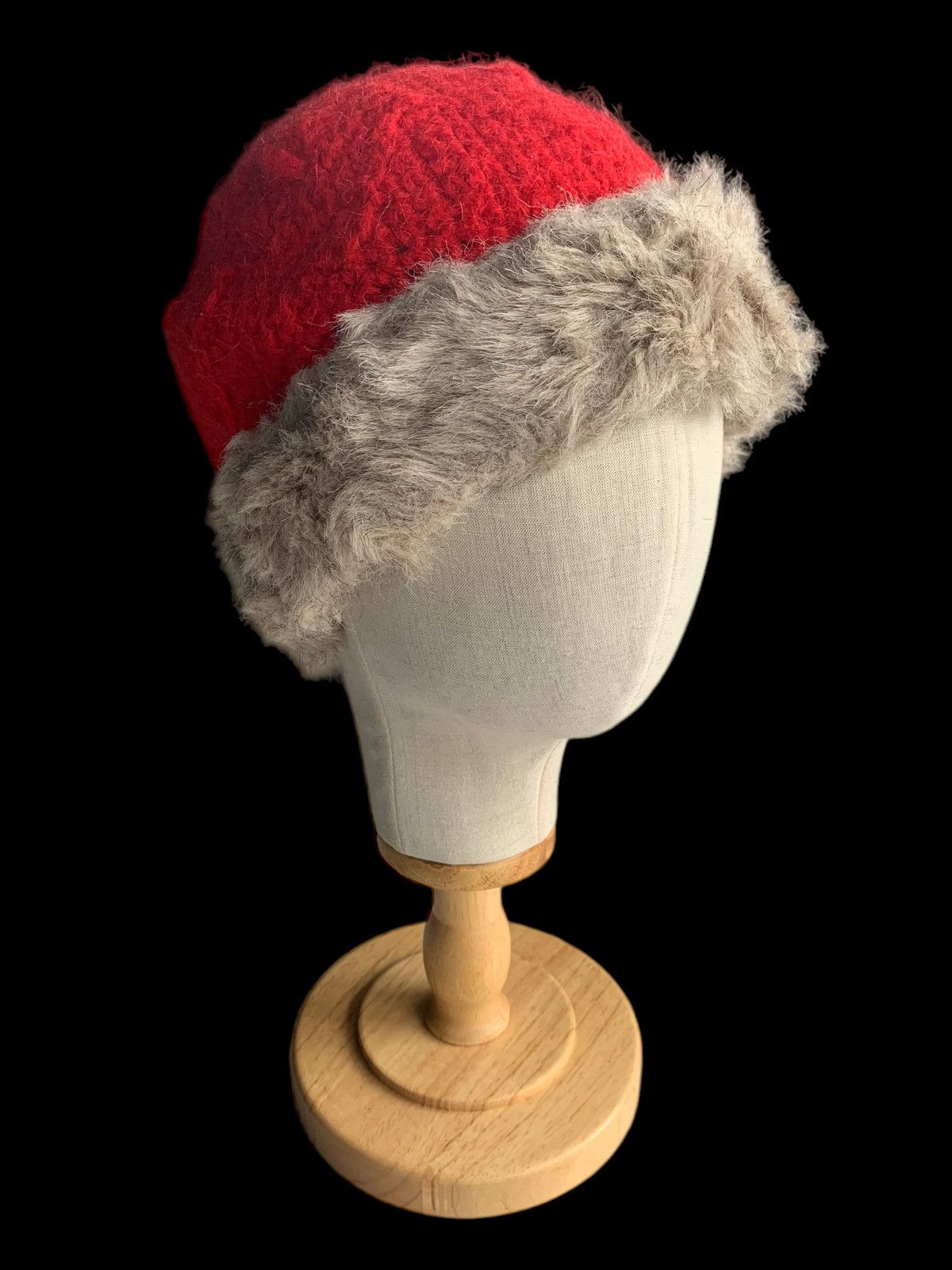 Japanese Brand × Kapital × Vintage Crochet Knitted Fur Hairy Rare Beanie Hats☠️ Size ONE SIZE - 1 Thumbnail