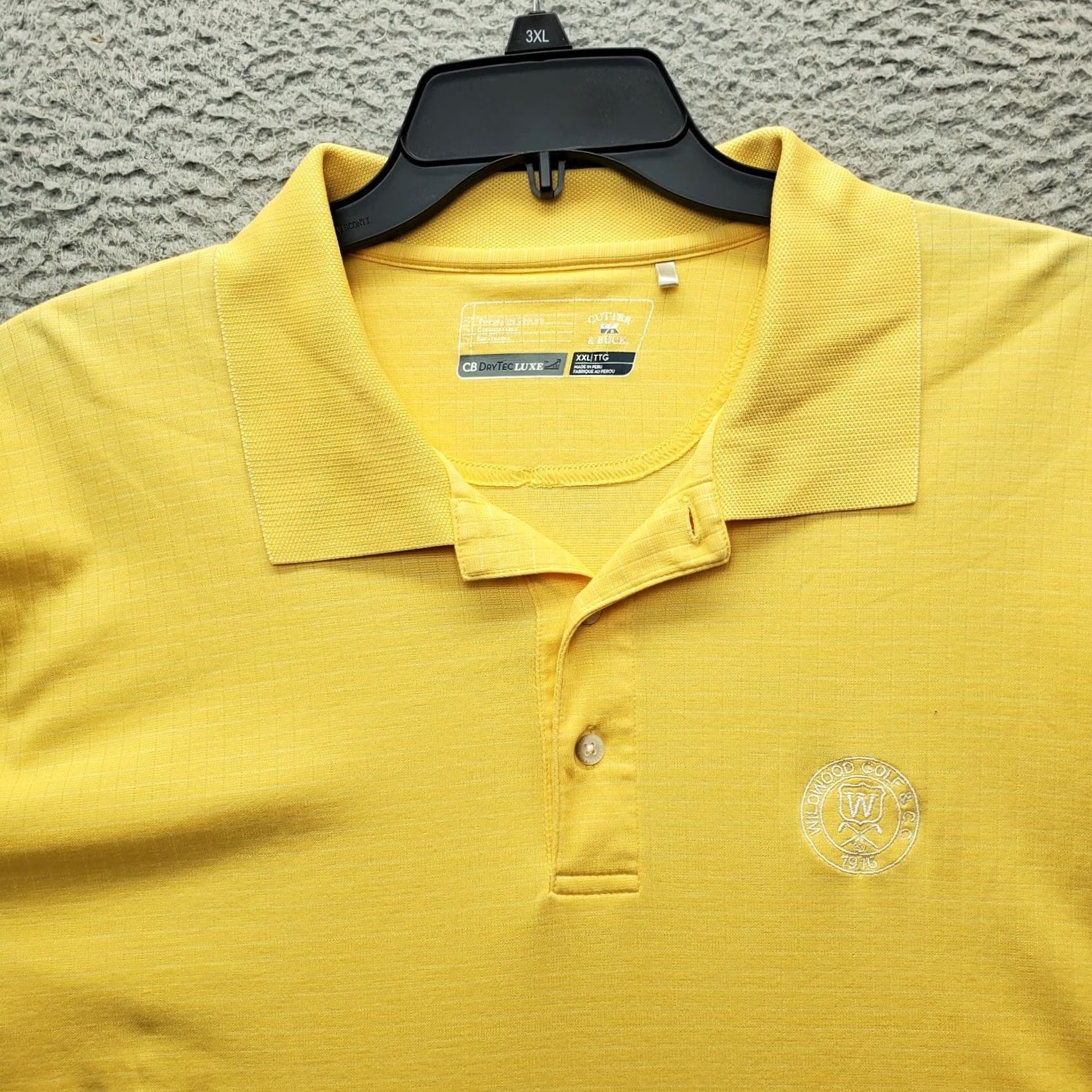 Cutter & Buck Cutter & Buck Polo Shirt Mens 2XL Yellow Collared CB Dry Tec Pony Logo Popover Shirt Mens 2XL Yellow Size US XXL / EU 58 / 5 - 6 Thumbnail