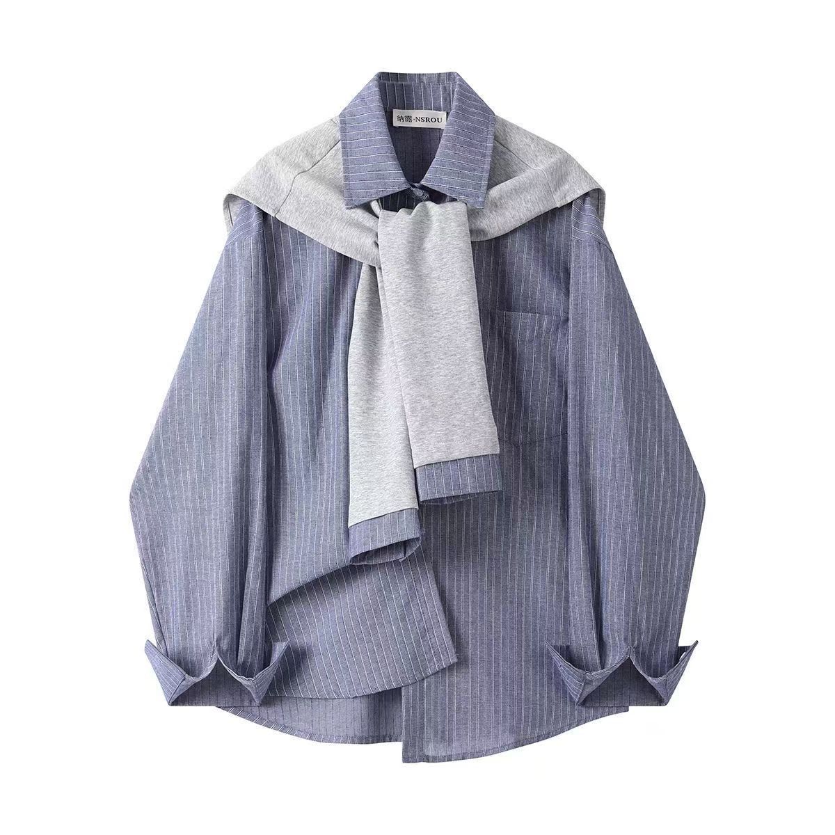 Vintage Shawl Stripe Oversized Shirt Size US M / EU 48-50 / 2 - 2 Thumbnail